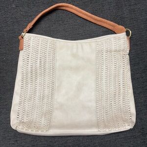 Antik Kraft Cream and Tan Shoulder Bag